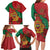 Personalised Morocco Family Matching Long Sleeve Bodycon Dress and Hawaiian Shirt Coat Of Arms With Rose