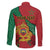 Personalised Morocco Family Matching Long Sleeve Bodycon Dress and Hawaiian Shirt Coat Of Arms With Rose