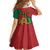 Personalised Morocco Family Matching Off The Shoulder Long Sleeve Dress and Hawaiian Shirt Coat Of Arms With Rose