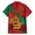 Personalised Morocco Family Matching Off The Shoulder Long Sleeve Dress and Hawaiian Shirt Coat Of Arms With Rose