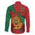 Personalised Morocco Family Matching Off The Shoulder Long Sleeve Dress and Hawaiian Shirt Coat Of Arms With Rose