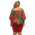 Personalised Morocco Family Matching Off Shoulder Short Dress and Hawaiian Shirt Coat Of Arms With Rose