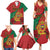 Personalised Morocco Family Matching Summer Maxi Dress and Hawaiian Shirt Coat Of Arms With Rose