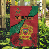 Personalised Morocco Garden Flag Coat Of Arms With Rose