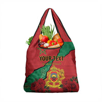 Personalised Morocco Grocery Bag Coat Of Arms With Rose