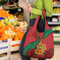 Personalised Morocco Grocery Bag Coat Of Arms With Rose