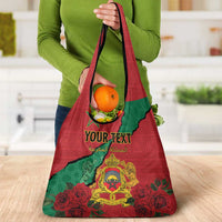 Personalised Morocco Grocery Bag Coat Of Arms With Rose