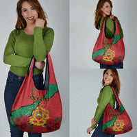 Personalised Morocco Grocery Bag Coat Of Arms With Rose