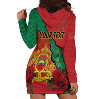 Personalised Morocco Hoodie Dress Coat Of Arms With Rose