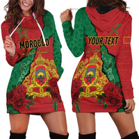 Personalised Morocco Hoodie Dress Coat Of Arms With Rose