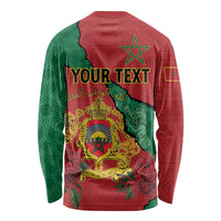 Personalised Morocco Long Sleeve Shirt Coat Of Arms With Rose