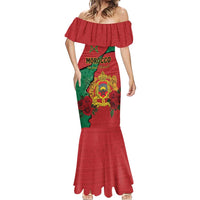 Personalised Morocco Mermaid Dress Coat Of Arms With Rose