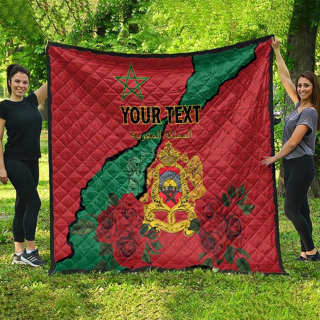 Personalised Morocco Quilt Coat Of Arms With Rose