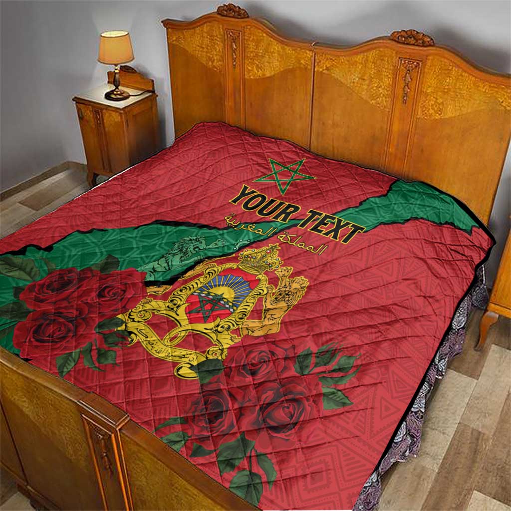 Personalised Morocco Quilt Coat Of Arms With Rose