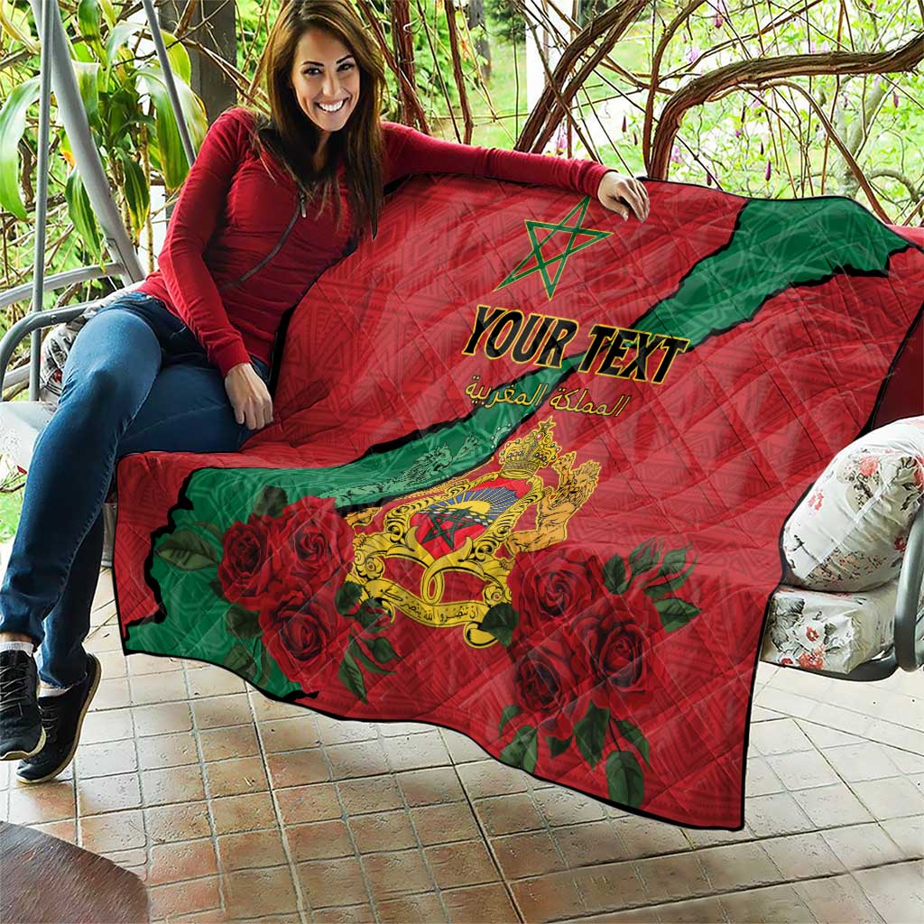 Personalised Morocco Quilt Coat Of Arms With Rose