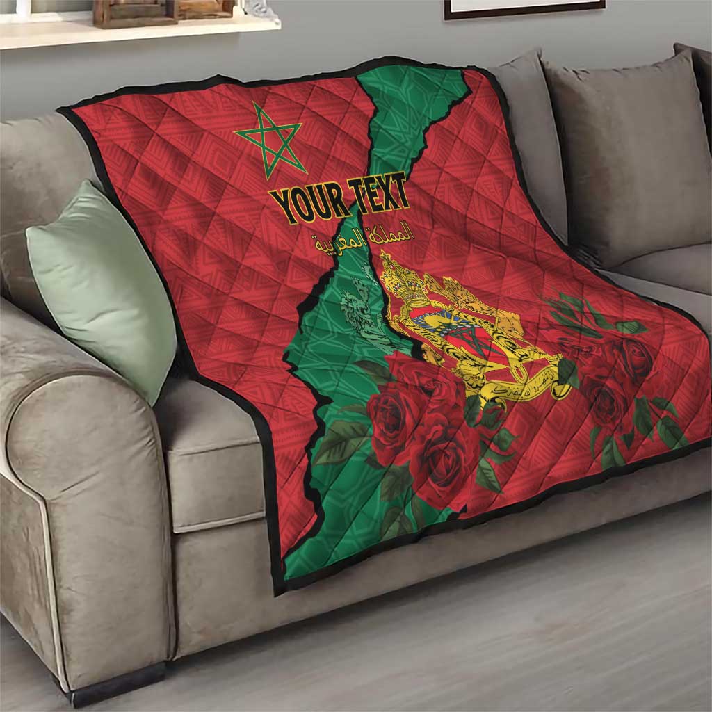 Personalised Morocco Quilt Coat Of Arms With Rose