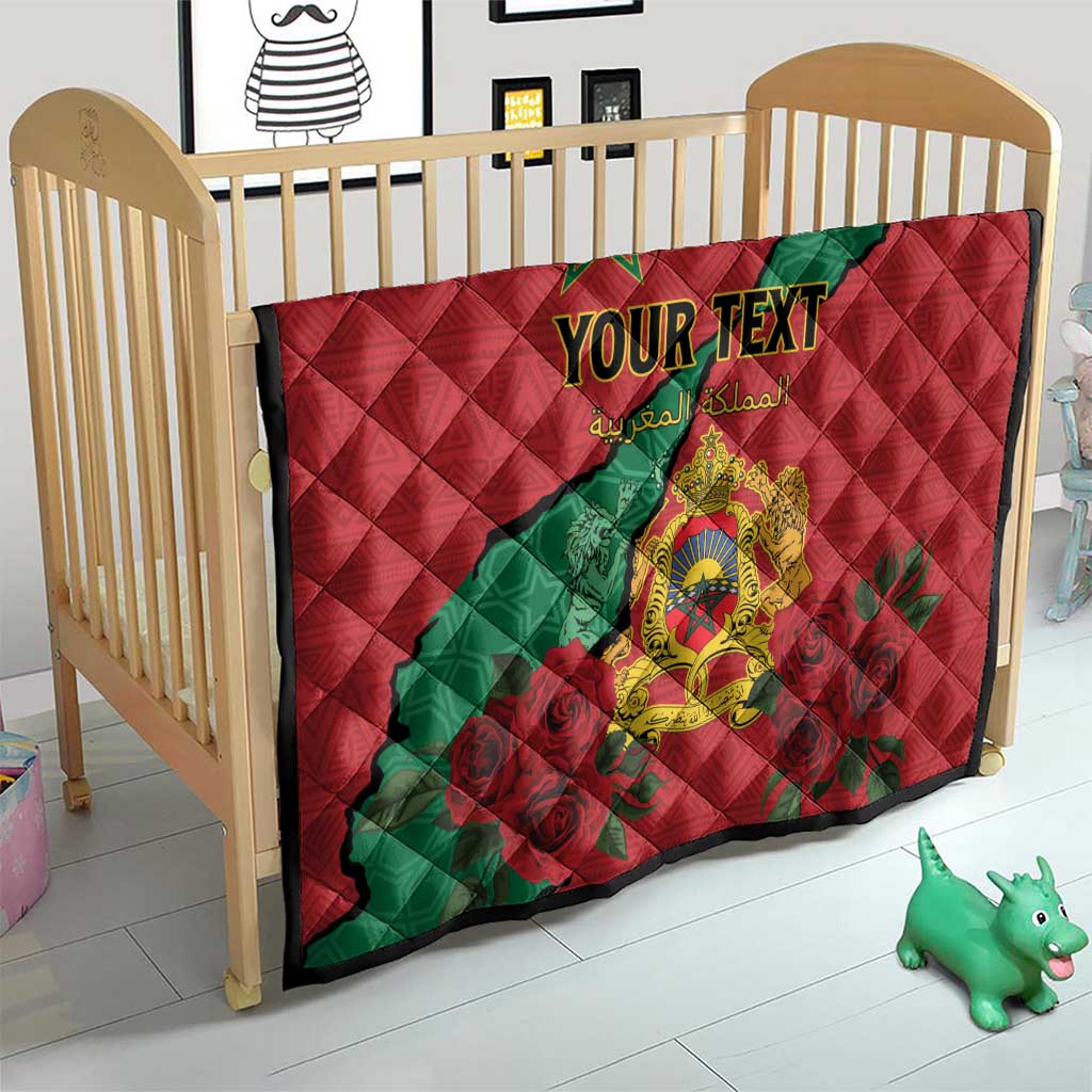Personalised Morocco Quilt Coat Of Arms With Rose