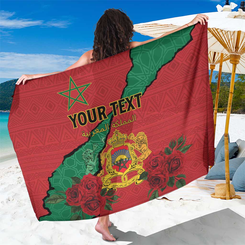 Personalised Morocco Sarong Coat Of Arms With Rose
