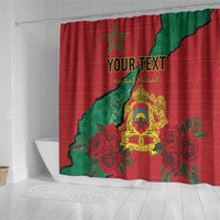 Personalised Morocco Shower Curtain Coat Of Arms With Rose