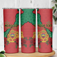 Personalised Morocco Skinny Tumbler Coat Of Arms With Rose