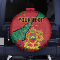 Personalised Morocco Spare Tire Cover Coat Of Arms With Rose