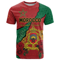 Personalised Morocco T Shirt Coat Of Arms With Rose