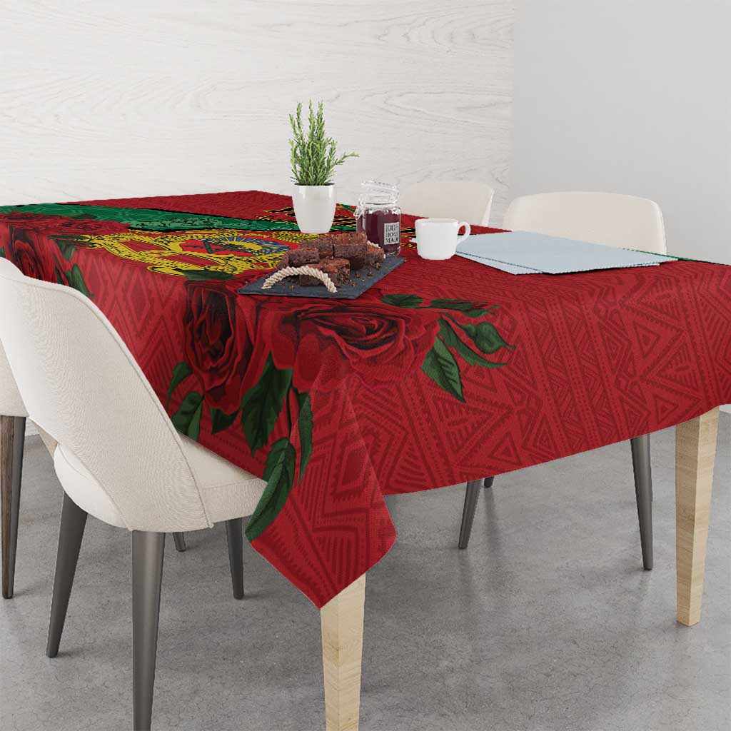 Personalised Morocco Tablecloth Coat Of Arms With Rose