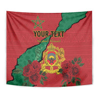 Personalised Morocco Tapestry Coat Of Arms With Rose