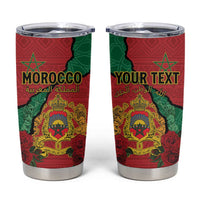 Personalised Morocco Tumbler Cup Coat Of Arms With Rose