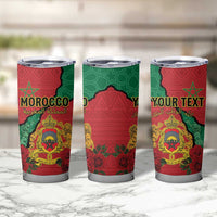 Personalised Morocco Tumbler Cup Coat Of Arms With Rose
