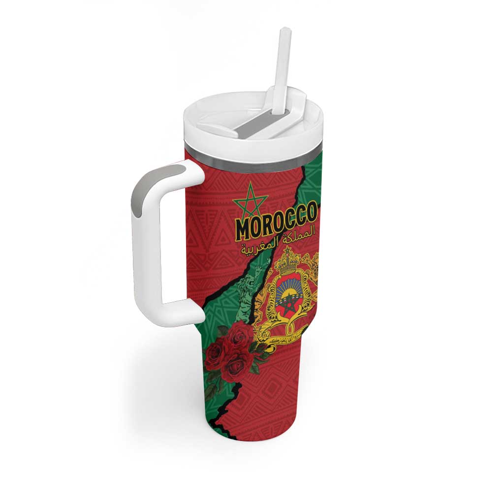 Personalised Morocco Tumbler With Handle Coat Of Arms With Rose
