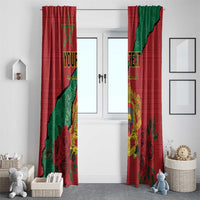 Personalised Morocco Window Curtain Coat Of Arms With Rose