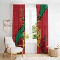 Personalised Morocco Window Curtain Coat Of Arms With Rose