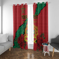 Personalised Morocco Window Curtain Coat Of Arms With Rose