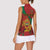 Personalised Morocco Women Sleeveless Polo Shirt Coat Of Arms With Rose