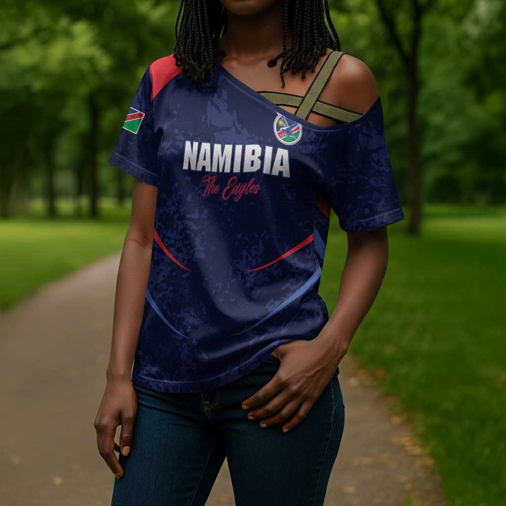 Namibia Cricket Custom Cross Shoulder Shirt Come On Eagles