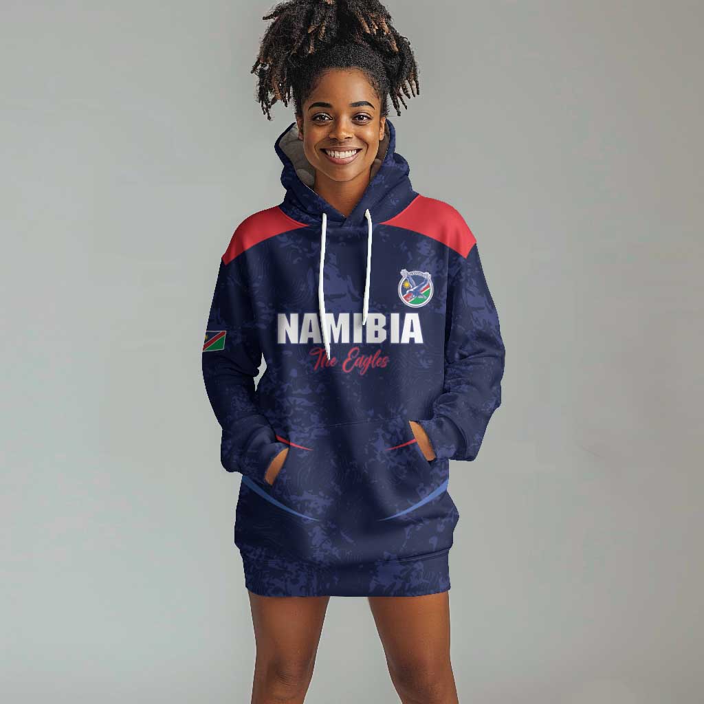 Namibia Cricket Custom Hoodie Dress Come On Eagles