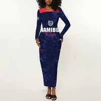 Namibia Cricket Custom Long Sleeve Bodycon Dress Come On Eagles