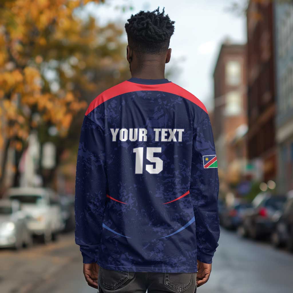 Namibia Cricket Custom Long Sleeve Shirt Come On Eagles