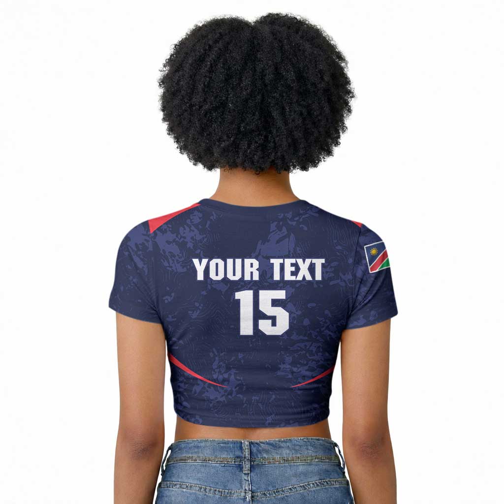 Namibia Cricket Custom Raglan Cropped T shirt Come On Eagles