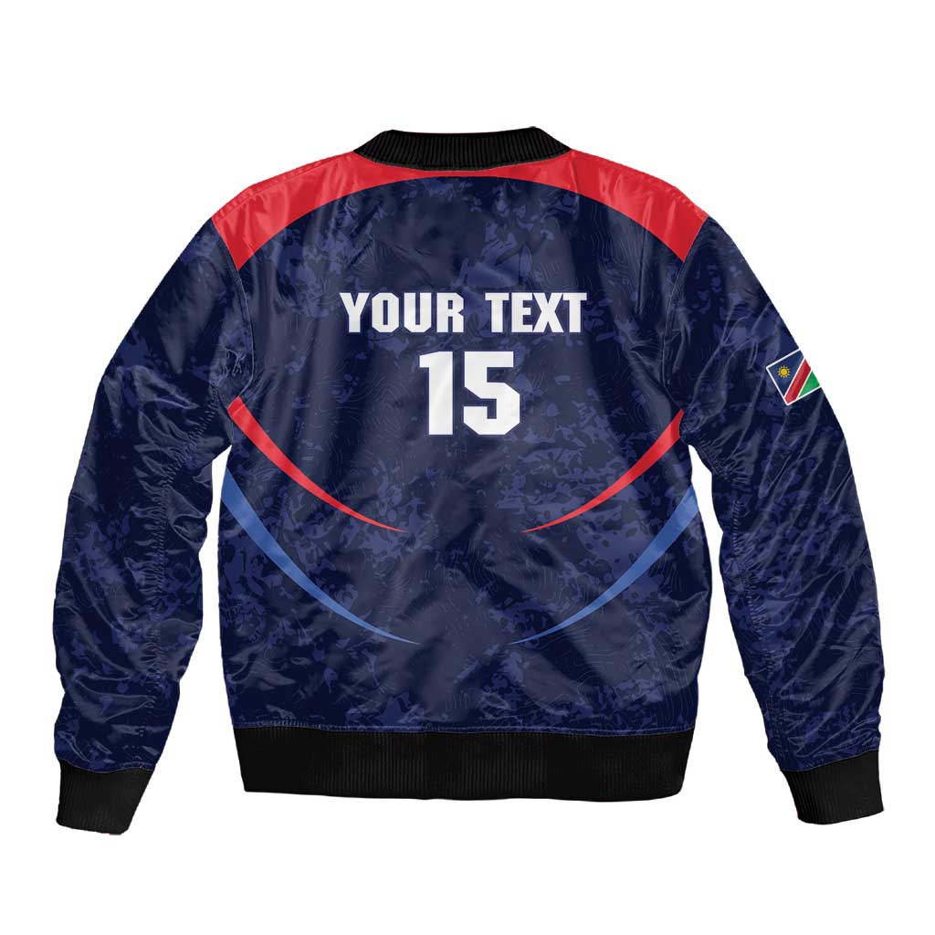 Namibia Cricket Custom Sleeve Zip Bomber Jacket Come On Eagles