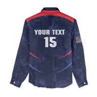 Namibia Cricket Custom Women Casual Shirt Come On Eagles
