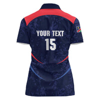 Namibia Cricket Custom Women Polo Shirt Come On Eagles