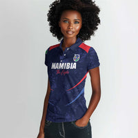 Namibia Cricket Custom Women Polo Shirt Come On Eagles