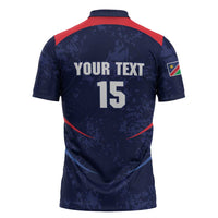 Namibia Cricket Custom Zipper Polo Shirt Come On Eagles