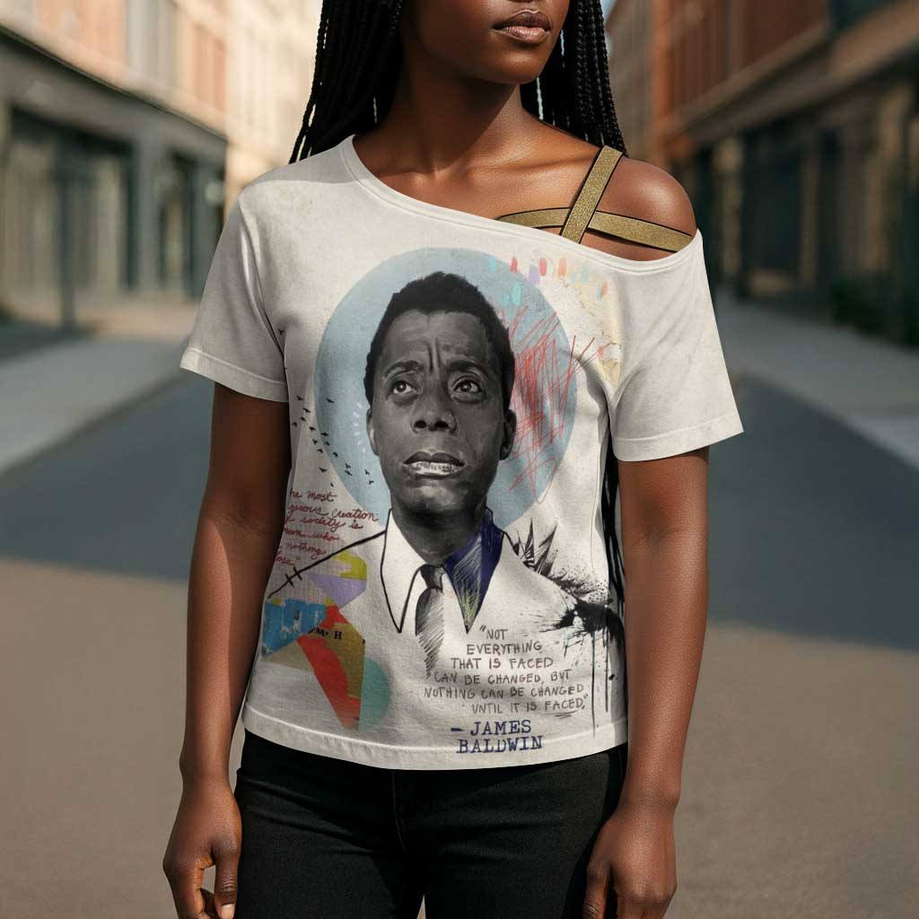 James Baldwin Cross Shoulder Shirt Civil Rights Writer