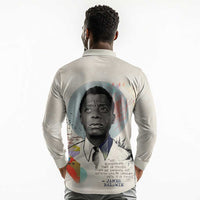 James Baldwin Long Sleeve Polo Shirt Civil Rights Writer