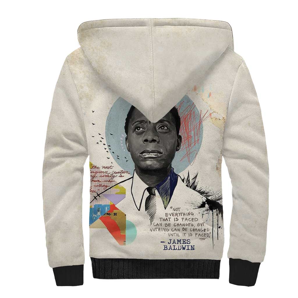 James Baldwin Sherpa Hoodie Civil Rights Writer