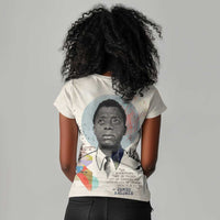 James Baldwin Women V-Neck T-Shirt Civil Rights Writer