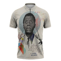 James Baldwin Zipper Polo Shirt Civil Rights Writer